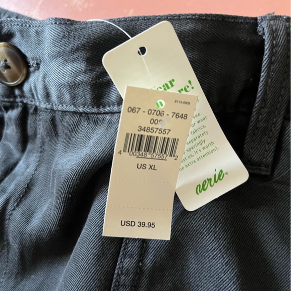 NWT Aerie gray linen blend frayed shorts size XL - Picture 4 of 4